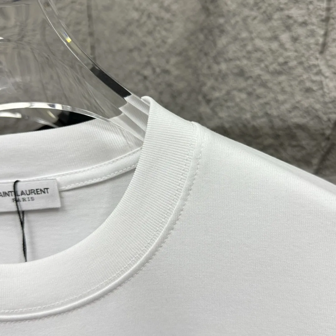 Ysl* * 2025 New Arrival Classic Black White T Same Style Size： S （90-130 ） M （120-150 ） L （140-165 ） XL （160-180 ） XXL （180-210 ） ：Black White